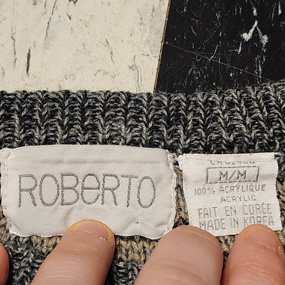 Vintage Roberto Boxy Geometric Knit Crewneck - Picture 3 of 3